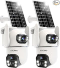 ESCANU Solar Security Cameras Outdoor Wireless, Cameras by ESCANU
