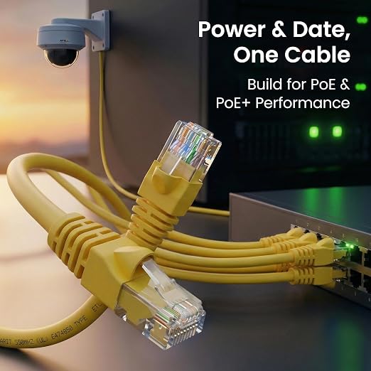 GEARit Cat 6 Ethernet Patch Cables 7 ft Yellow, High Speed 24AWG 10Gbps RJ45 - Image 7