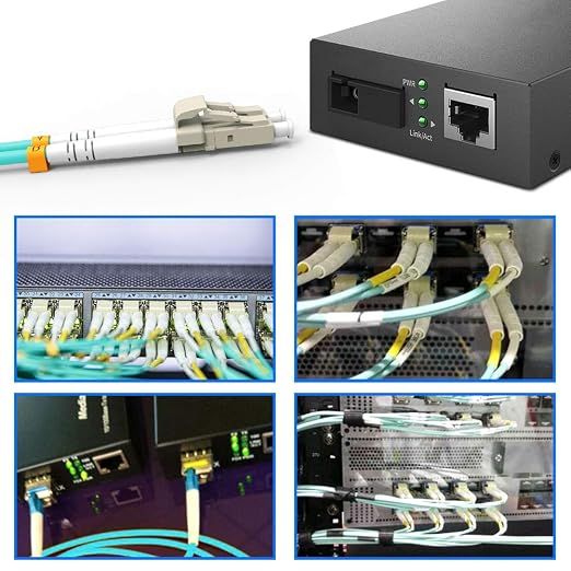 Fiber Patch Cable, 10G/40G LC to LC OM3 Fiber Optical Cables Multimode Duplex - Image 6