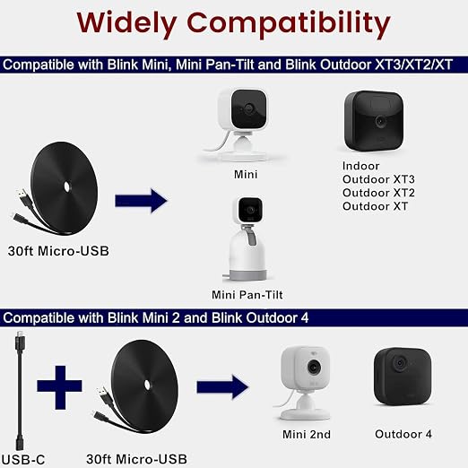 weishan 50ft Power Extension Cable Compatible - Image 2