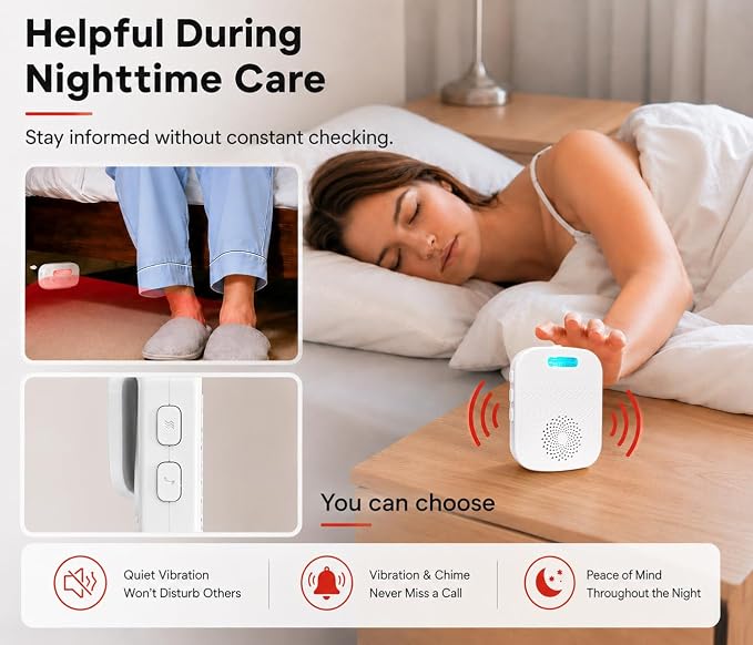CallToU Bed Alarms for Elderly/Dementia Patients who Wander, Portable Pager & - Image 8