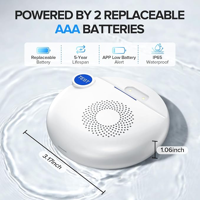 Nuleto WiFi Water Leak Detector 1s, Smart Water Sensor Alarm, Water Alarm - Image 8