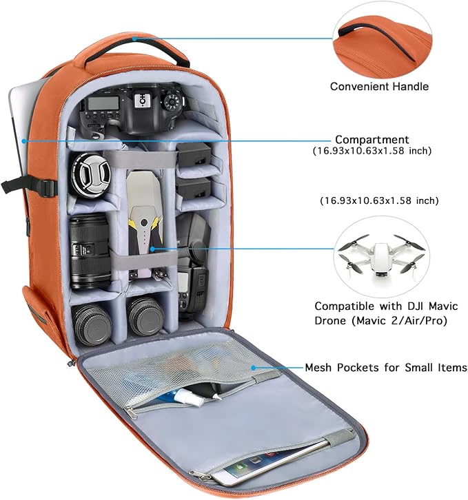 MOSISO Camera Backpack, DSLR/SLR/Mirrorless Photography Camera Bag 15-16 inch - Image 2