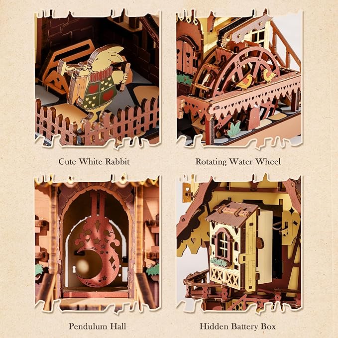 ROBOTIME 3D Wooden Puzzles for Adults-Cuckoo Clock Wooden Models for Adults to - Image 5