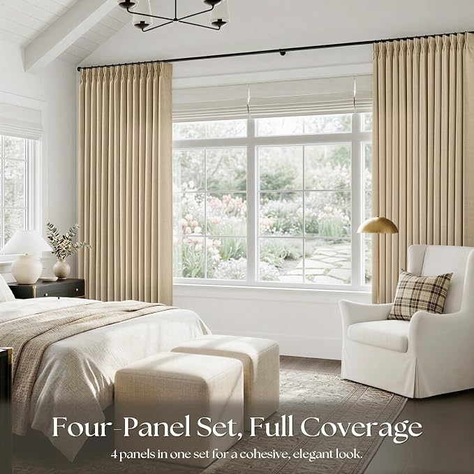 120 Inch Extra Long Oatmeal Curtains - Image 6