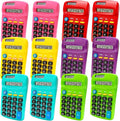 12 Pack Small Calculator Bulk: 8 Digit Hand Held Basic Calculator Solar Battery by Qneiaym