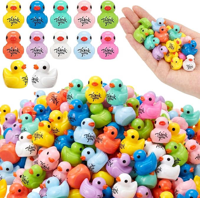 Skylety 50 Pcs Thank You Gifts Mini Resin Ducks Appreciation Gifts by Skylety