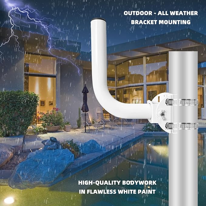 Universal Wireless Bridge Bracket Mount, 3 Pack J Pole Mounts, Adjustable Pole - Image 4