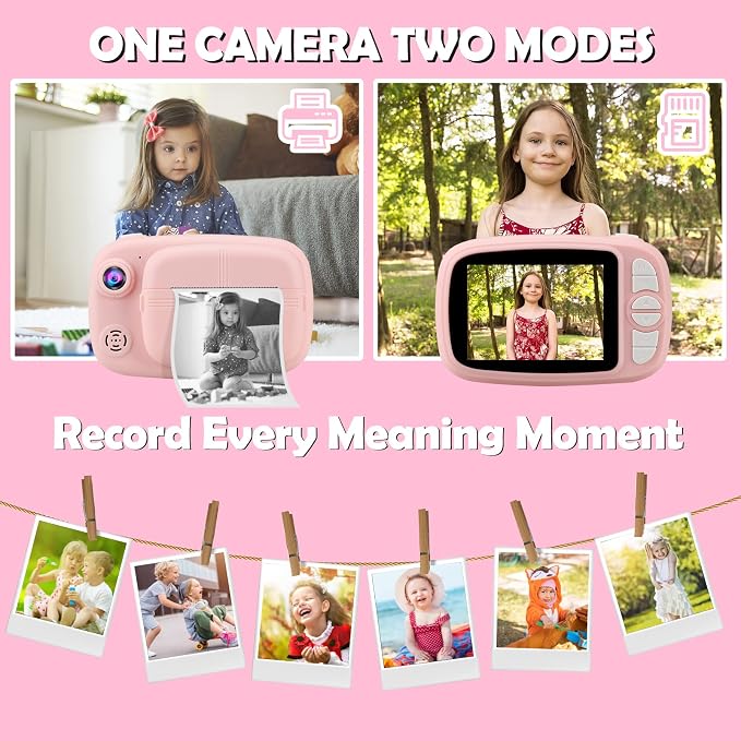 Kids Instant Camera, Mijiaowatch 12MP/1080P Kids Digital Print Camera, 3.5 Inch - Image 2