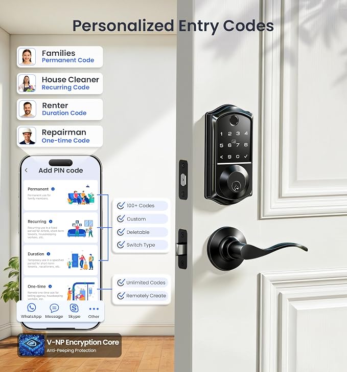 Veise VE017-L Fingerprint Smart Lock - Image 3