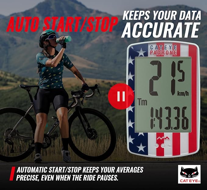 CATEYE Padrone Wireless Bike Computer – Oversized Display Cyclocomputer - Image 8