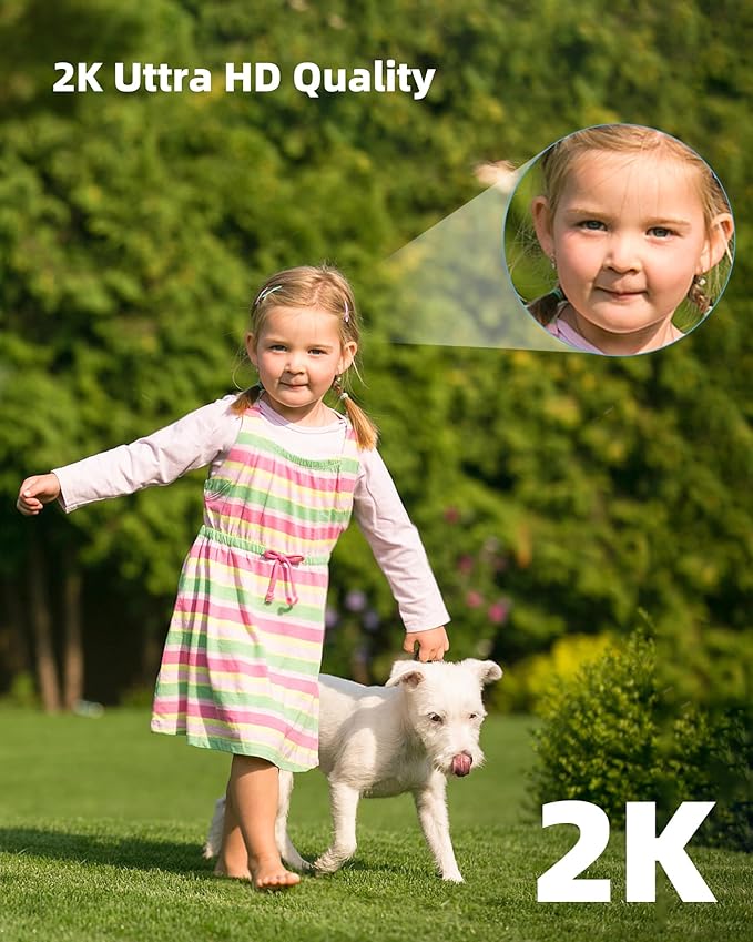 CKK 2K Security Cameras Outdoor 4Pack, 2.4G/5G WiFi Home Security Cameras - Image 2