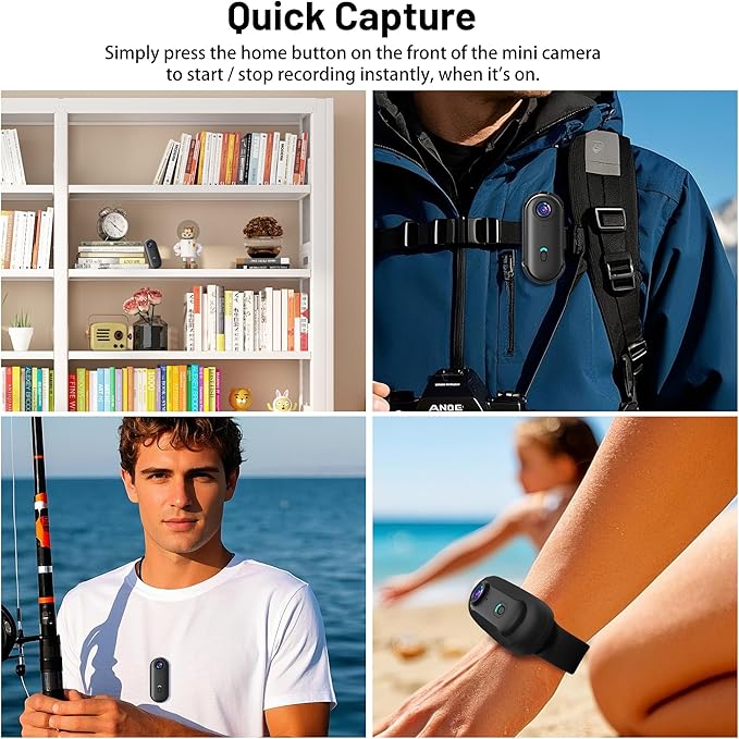 4K Mini WiFi Action Camera 64GB Thumb POV Portable Body Cam Wearable Video - Image 6
