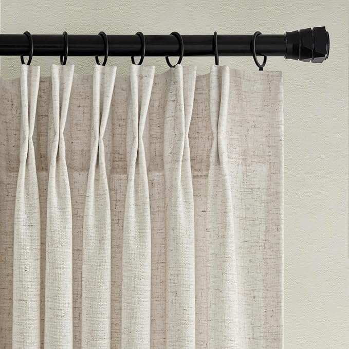 Memory Trained Pinch Pleated Curtains 96 Inches Long, Viral Linen Pinch Pleat - Image 10