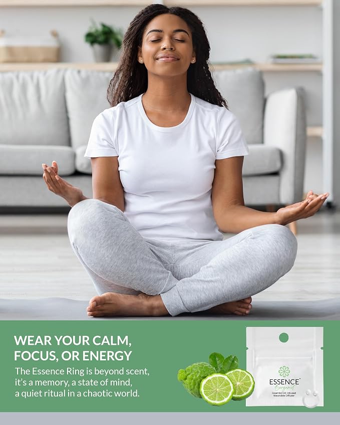 Essence Wearable Aromatherapy Nasal Diffuser – Bergamot Essential Oil Nose Ring - Image 2