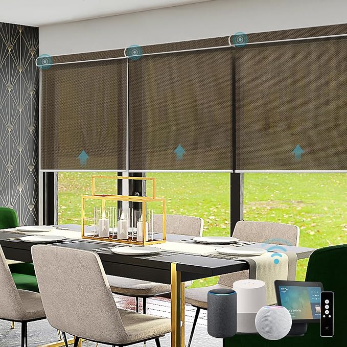 SmartWings Motorized Shades 5% Openness Work by SmartWings