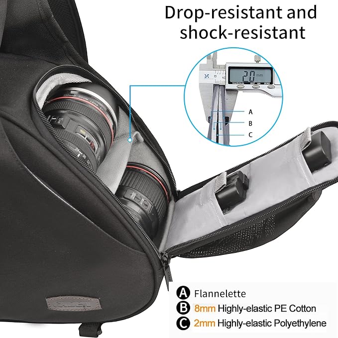 CADeN Camera Bag Sling Shoulder Bag Camera Case Waterproof - Image 4