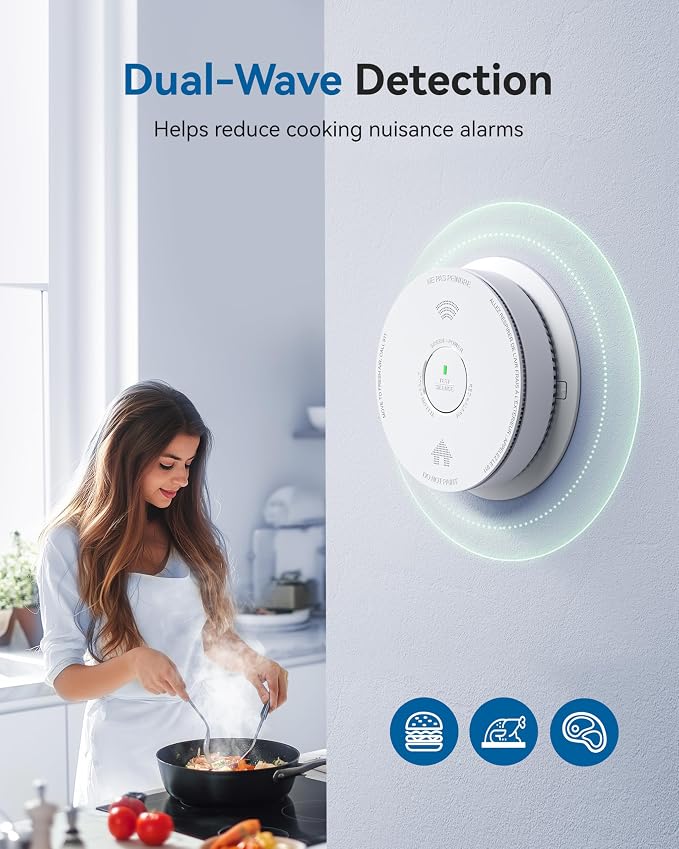 SITERWELL Smoke Detector Combo Smoke & Carbon Monoxide Alarm 10-Year Battery CO - Image 4