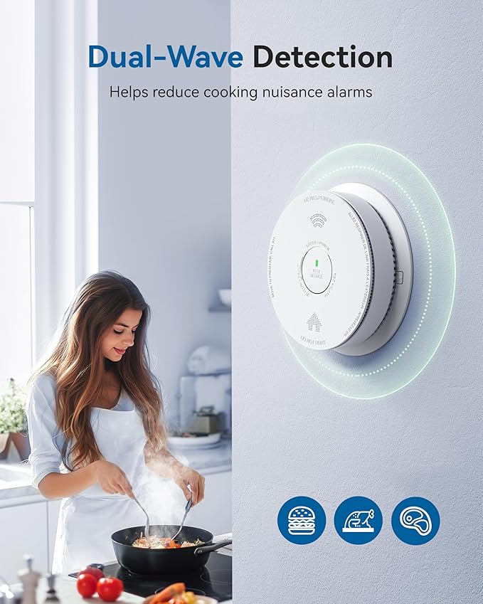 SITERWELL Smoke Detector Combo Smoke & Carbon Monoxide Alarm, 10-Year Battery - Image 4