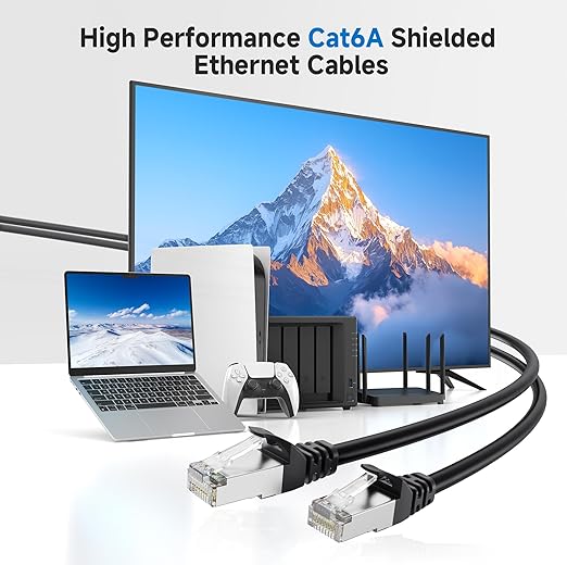 Cable Matters 10Gbps Snagless Long Shielded Cat 6A Ethernet Cable - 150ft - Image 2
