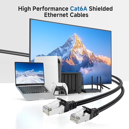 Cable Matters 10Gbps Snagless Shielded Cat 6A Ethernet Cable - 7ft - Image 2