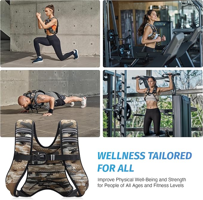 ZELUS Weighted Vest, 6lb/8lb/12lb/16lb/20lb/25lb/30lb Weight Vest - Image 6