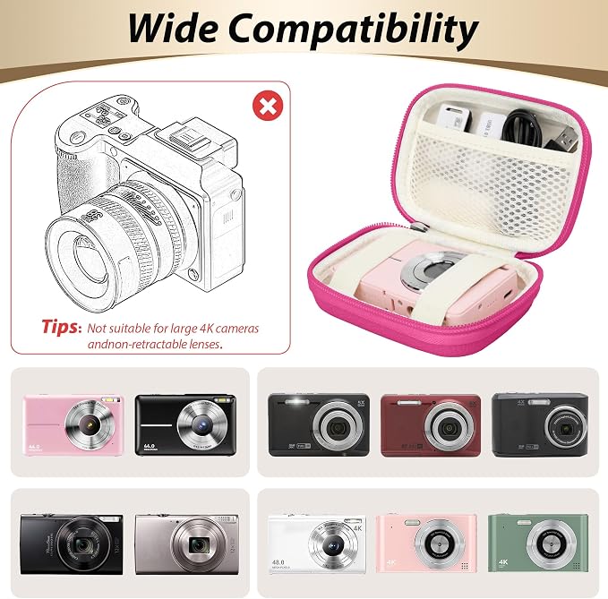 Digital Camera Case for CAMKORY, KODAK PIXPRO FZ45/FZ55, Canon IXUS 285 HS - Image 3