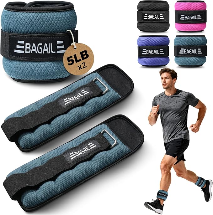 BAGAIL Ankle Wrist Weights for Women & Men, One Pair of 1/2/4/6/8/10 LBS by BAGAIL