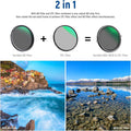 NEEWER 2 in 1 46mm Variable ND Filter ND2–ND32&CPL Filter No X Cross/30 Layer - Image 2
