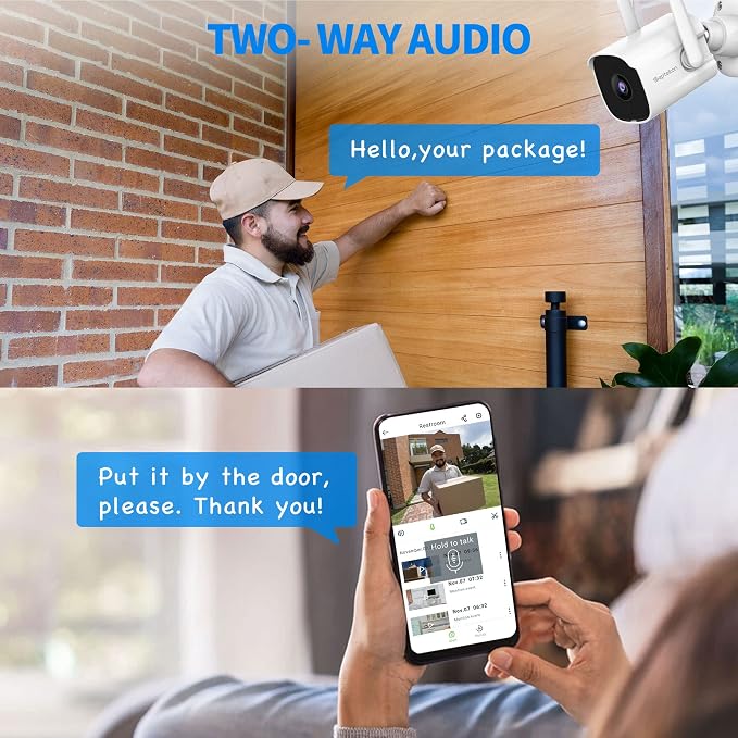 Septekon 2K Security Camera Outdoor 2 Pack, 2.4G WiFi Home Security Cameras - Image 5