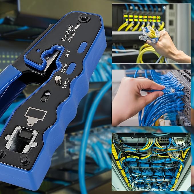 RJ45 Crimp Tool Kit Pass Through Ethernet Crimper - Image 7