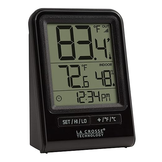 La Crosse Technology 308-1409BT-CBP Black Wireless Temperature & Humidity by LaCrosseTechnology