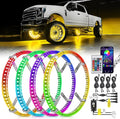 Nilight 4PCS 15.5inch Double Row LED Wheel Ring Lights RGB by Nilight