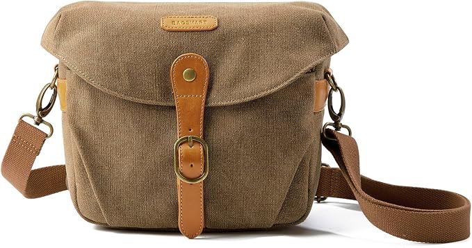 BAGSMART Camera Bag, SLR DSLR Canvas Crossbody Camera Case, Compact Camera by BAGSMART
