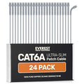 Everest Ultra Slim Cat6a Ethernet Patch Cables 0.5ft Gray by EverestMediaSolutions