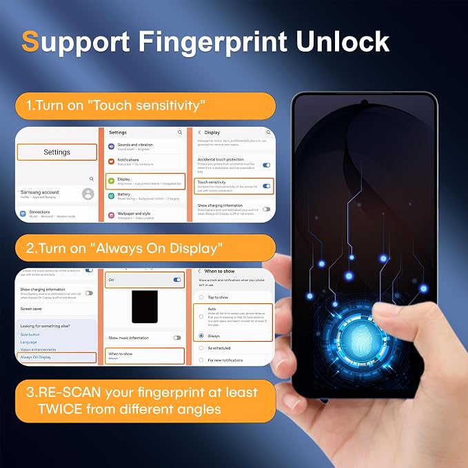 AACL 3-Pack for Samsung Galaxy S26 Ultra Screen Protector Tempered Glass - Image 7