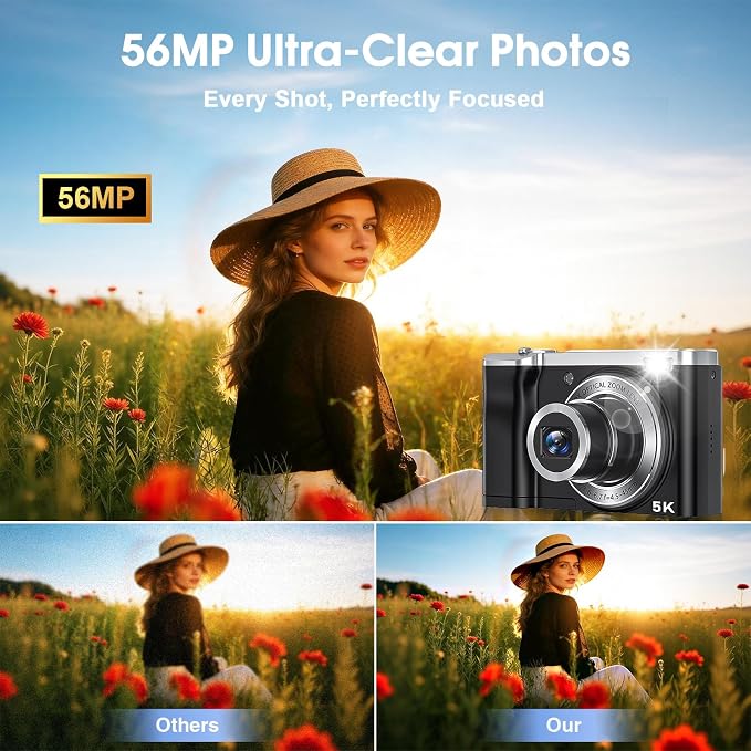 CAMKORY 5K Vlogging Camera - Image 4