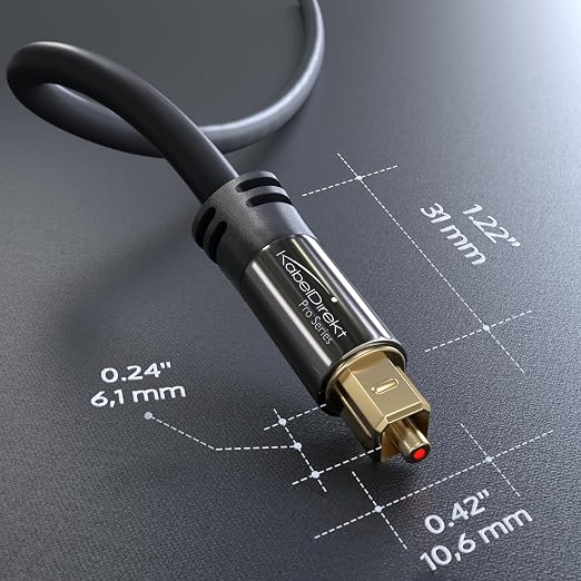 KabelDirekt – Optical Audio Cable – 3ft – Designed in Germany – Digital Optical - Image 7