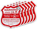 Psyfer® 6 Pack - Alarm Security Outdoor UV Waterproof Window Stickers by Psyfer