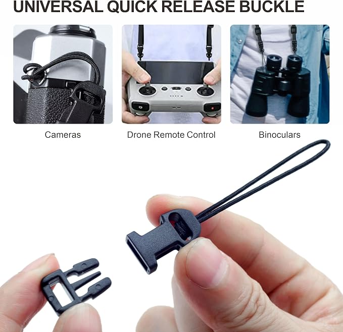 Padwa Lifestyle 4 Pcs Black Quick Release Camera Strap QD Loops Connector - Image 3
