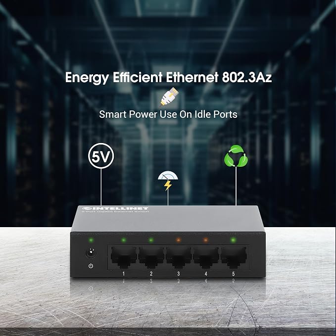 Intellinet 5-Port Gigabit Ethernet Network Switch, Ethernet Splitter - Image 7