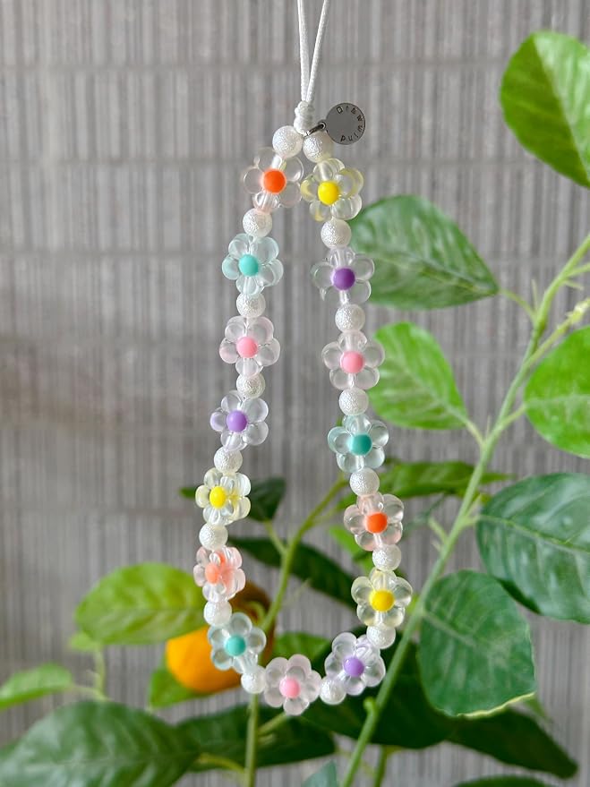 Drawwind Phone Charm Beaded Wristlet Strap Universal Cell Phone Lanyard Cute - Image 3
