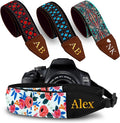Art Tribute Custom Camera Strap White Flowers by ArtTribute