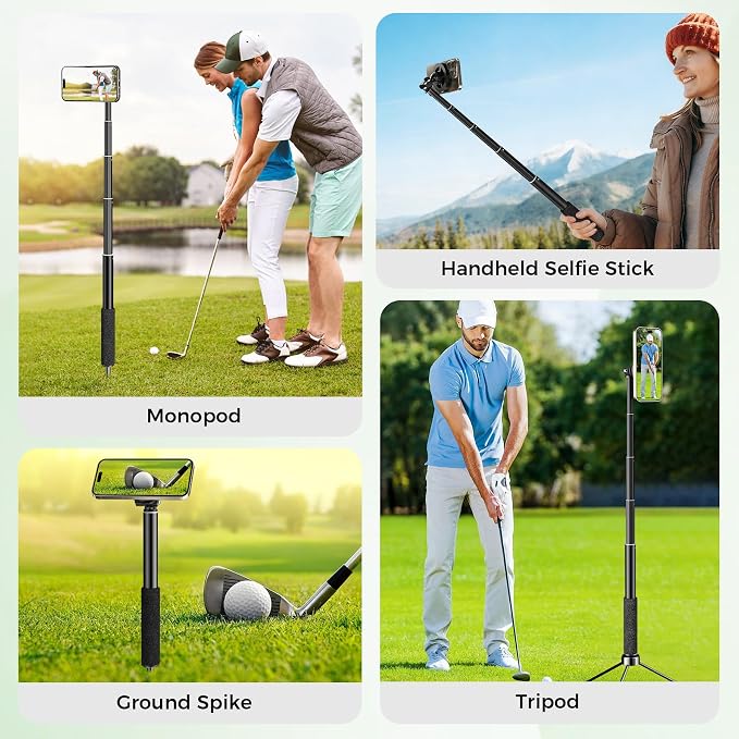 Ground Golf Selfie Stick to Record Swing, Magnetic Phone Spike Stake Mount - Image 7