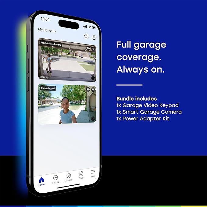 myQ Smart Garage Starter Kit: Garage Door Video Keypad + Wired Power Adapter - Image 2