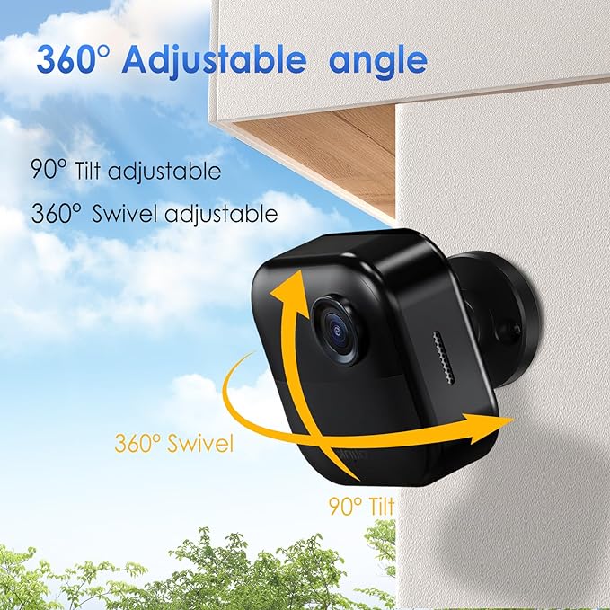 Blink Outdoor Camera Mount, 360 Degree Adjustable Wall Mount Bracket, Compatible - Image 3