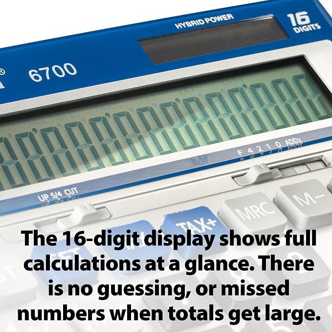 Victor 6700 Large Desktop Calculator, 16-Digit LCD - Image 2
