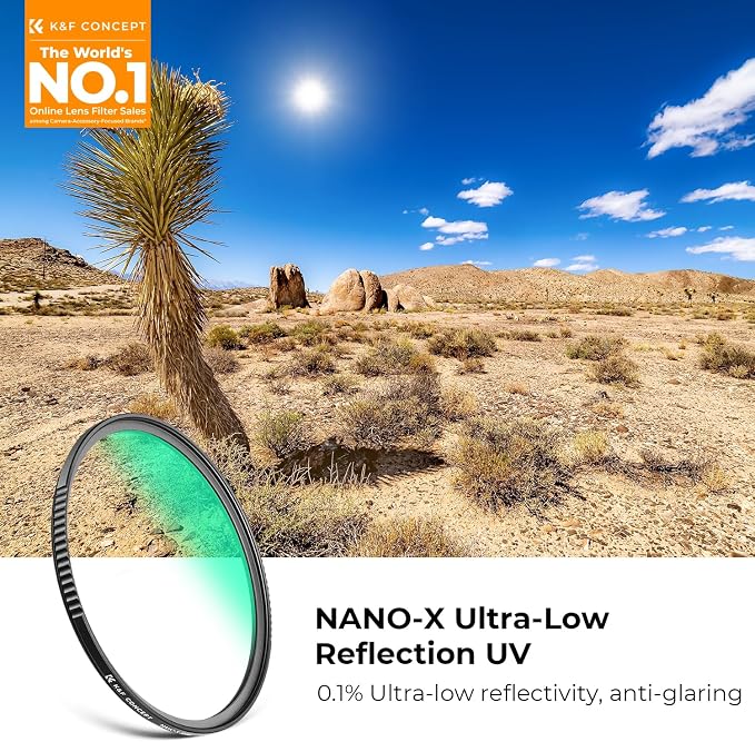 K&F CONCEPT 40.5mm Ultra-Low Reflectivity MCUV Lens Protection Filter 28 - Image 2