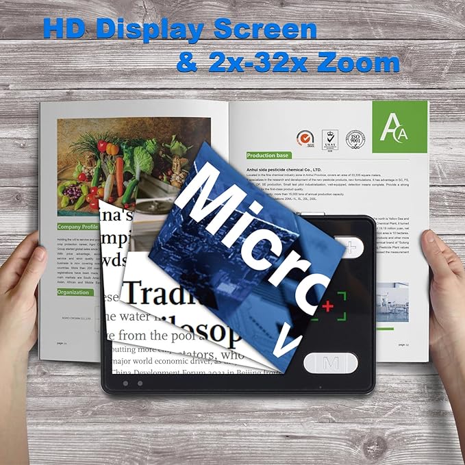 3.5 Inch Digital Magnifier, 2X-32X Times Zoom Portable Video Magnifier - Image 2