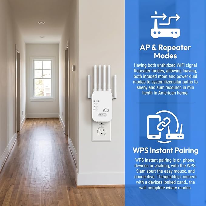 WiFi Extender - 2026 Upgraded Signal Intensifier, 1200Mbps WiFi Extender Signal - Image 5